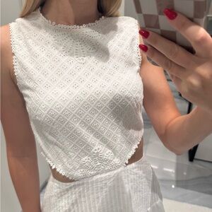 French Connection organic cotton white summer dress